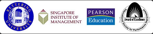 The Business of Winning is affiliated with Kettering University, Singapore Institute of Management, International Society for Performance Improvement and Pearson Education